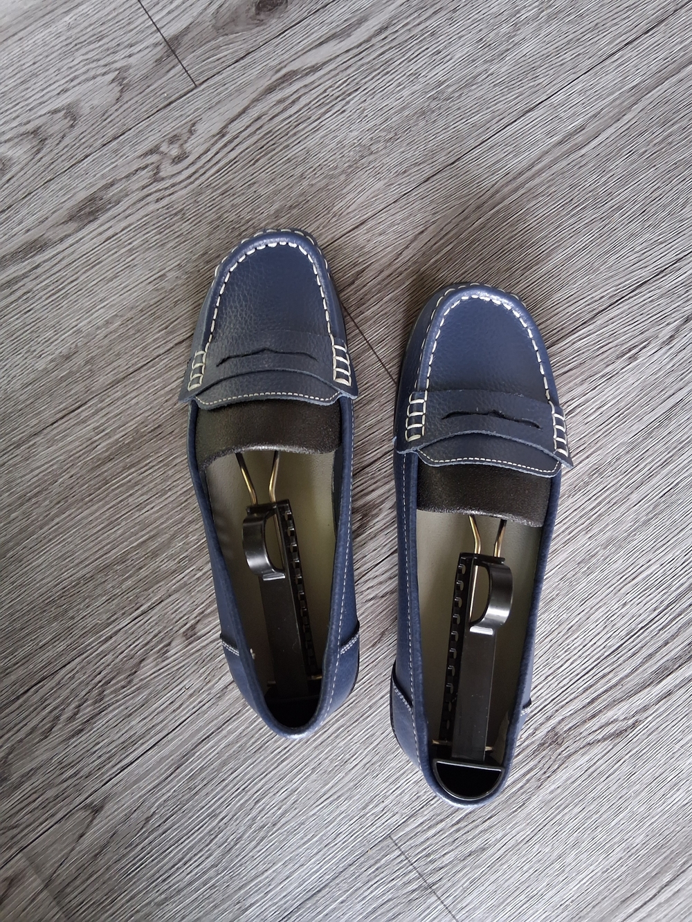 Classic Navy Flat Penny Loafers for Women Size 8 NWOT